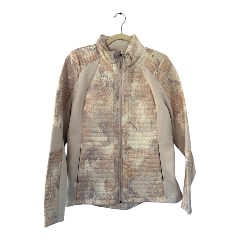 Nwt Calia Hybrid Full Zip Puffer Jacket In Marbleized Print Size L